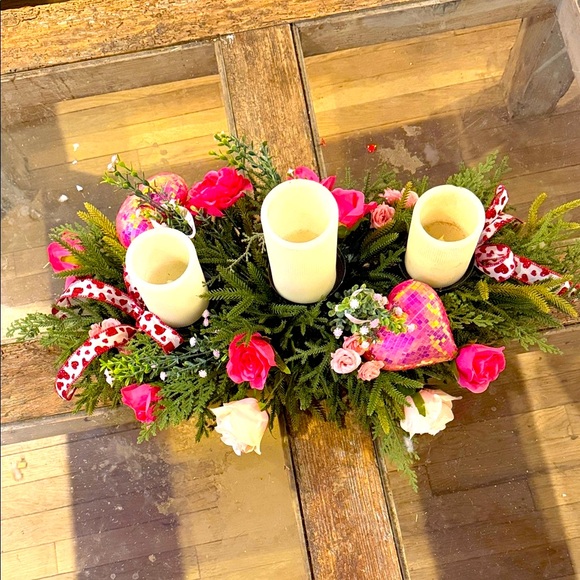 Festive Floral Candle Centerpiece